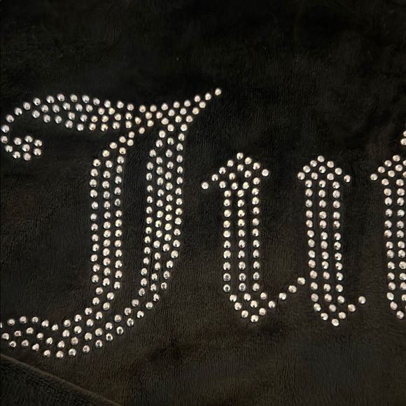 Juicy Couture Black Velvet Long Sleeve Top - Picture 5 of 5